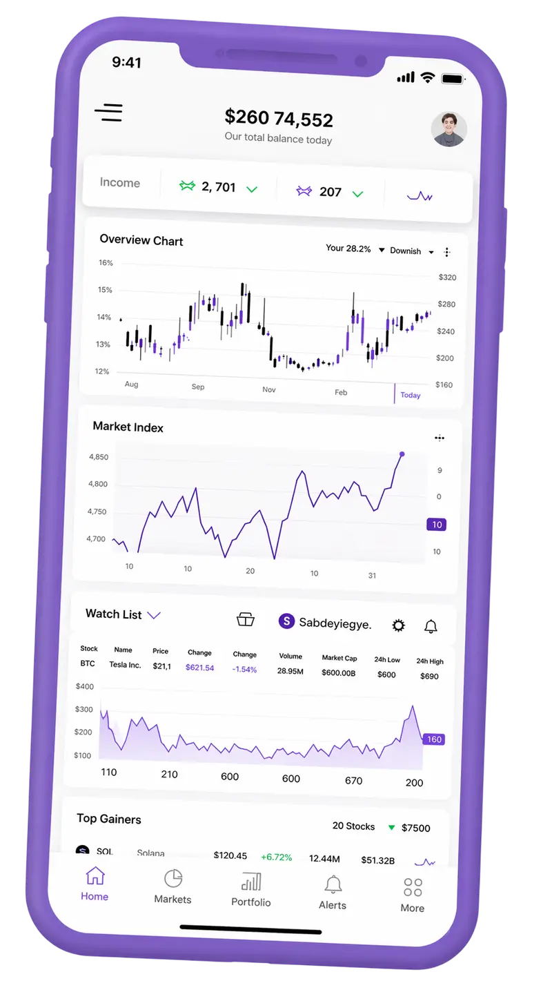 Sable Vermogrove trading platform on mobile